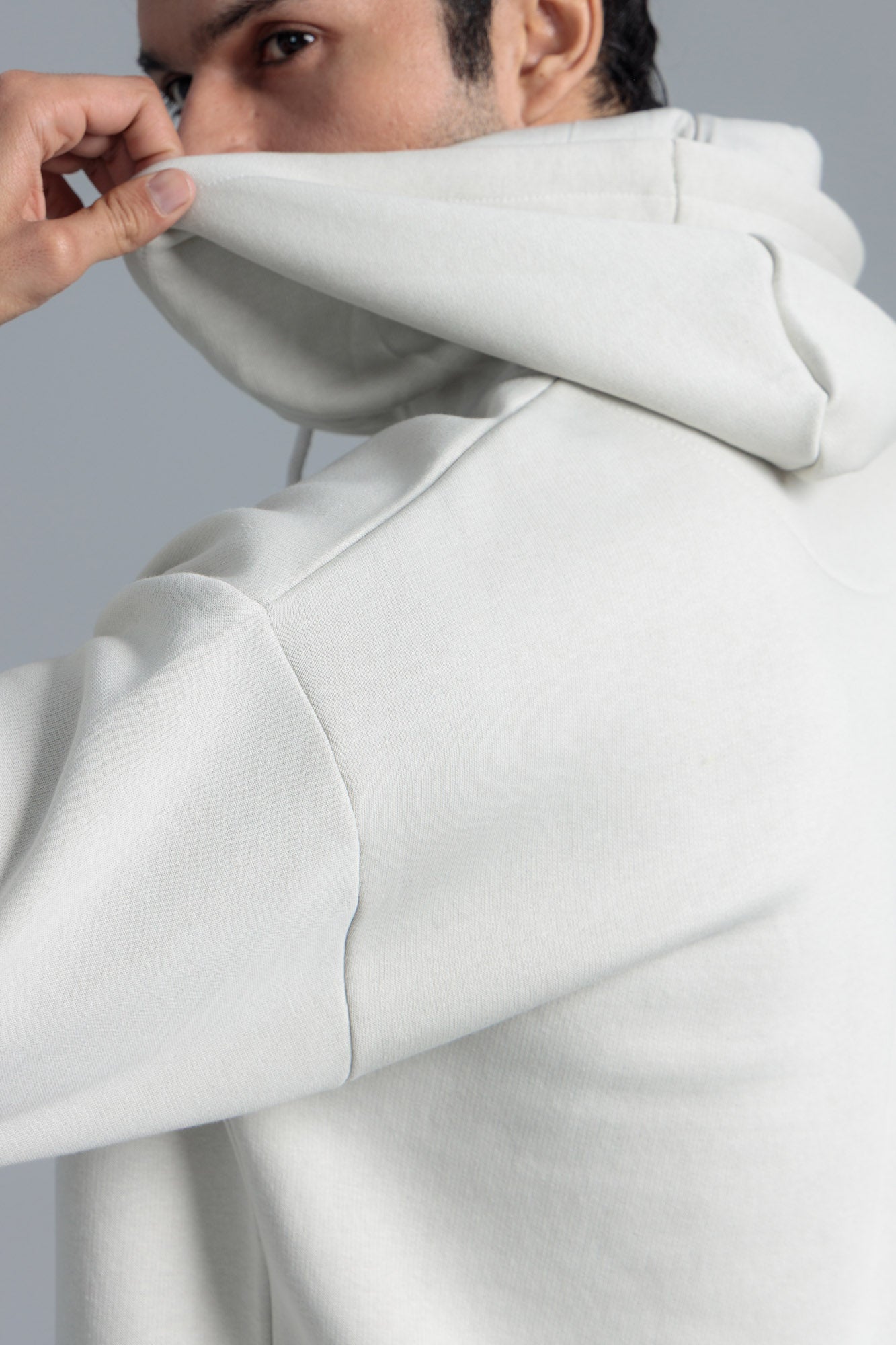 Men’s Oversize Hoodie – Silver Birch