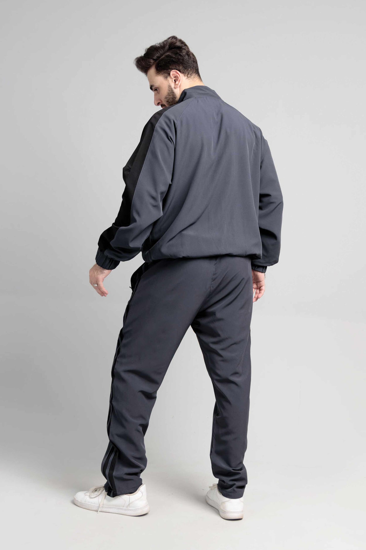 Men's Micro Stretch Active Wear Tracksuit - Charcoal