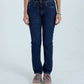 Women Dark Blue Straight Fit Denim Jeans