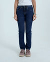 Women Dark Blue Straight Fit Denim Jeans