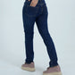 Women Dark Blue Straight Fit Denim Jeans
