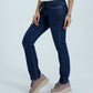 Women Dark Blue Straight Fit Denim Jeans