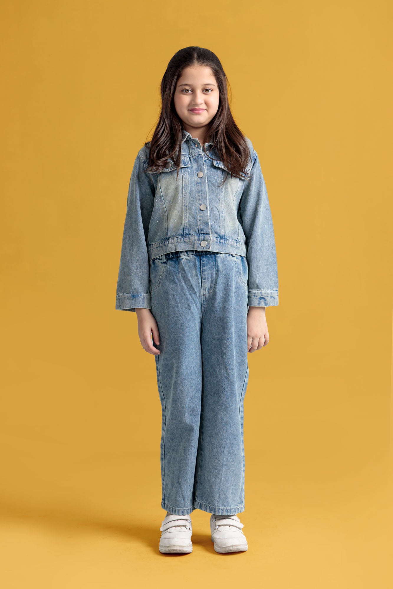 Junior Girls Denim Two-Piece Outfit
