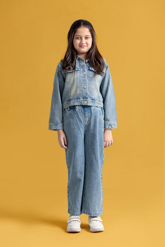 Junior Girls Denim Two-Piece Outfit