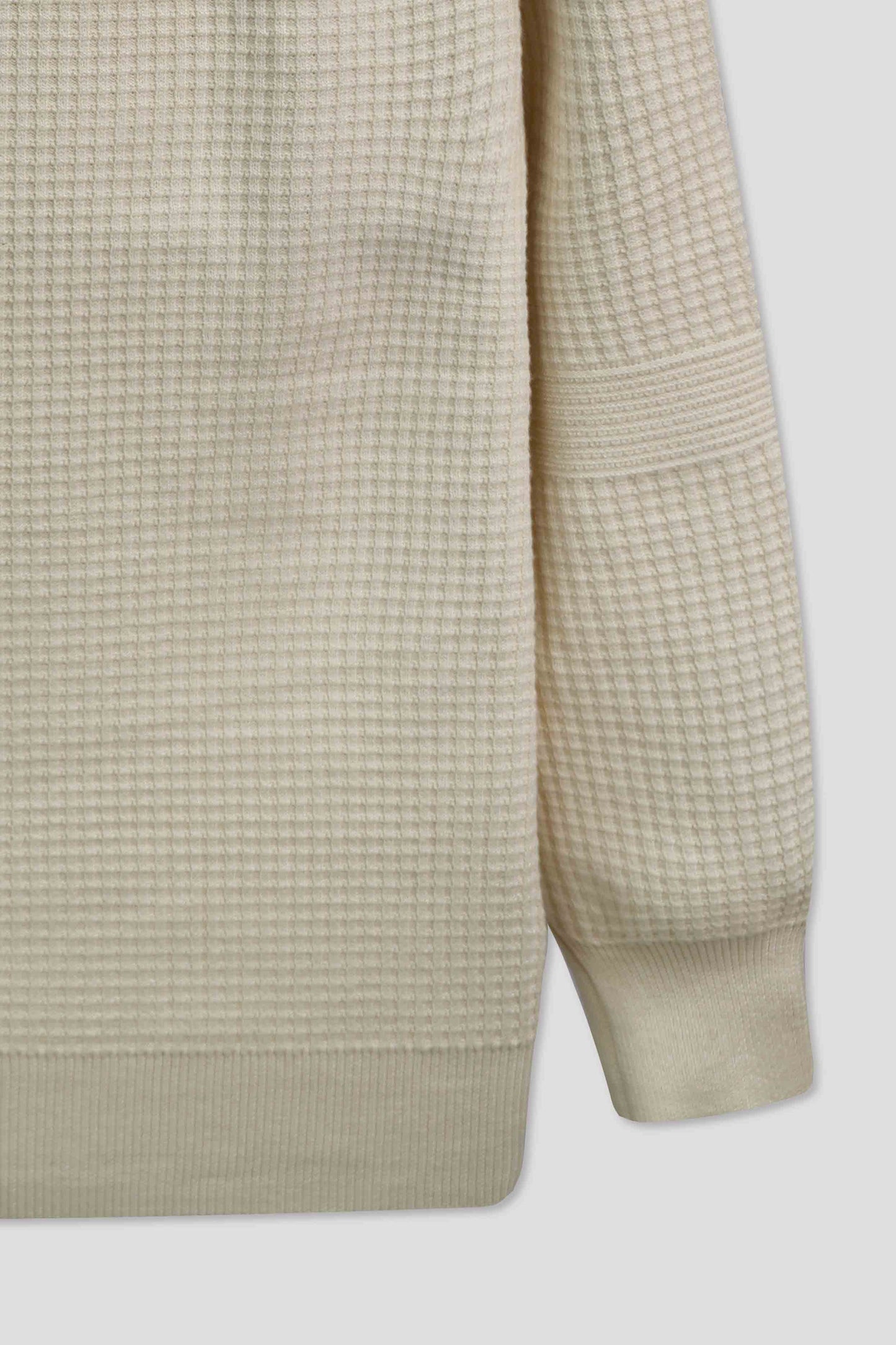 Men’s Mock-Neck Wool Jersey - Off White