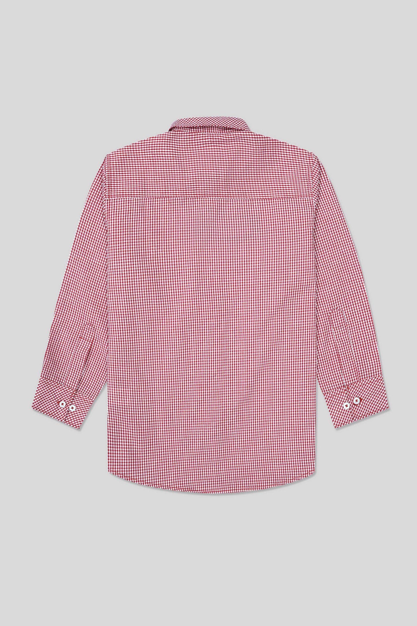 Boys’ Full Sleeves Casual Shirt - Red & White