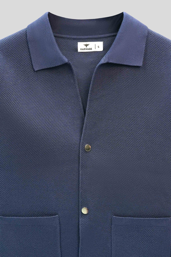 Men Button-Down Jersey Shirt