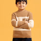 Little Boys R-Neck Wool Cardigan - Honey