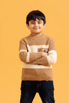 Little Boys R-Neck Wool Cardigan - Honey