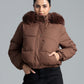 Woman Puffar Parachute Jacket - Coffee Liqueur