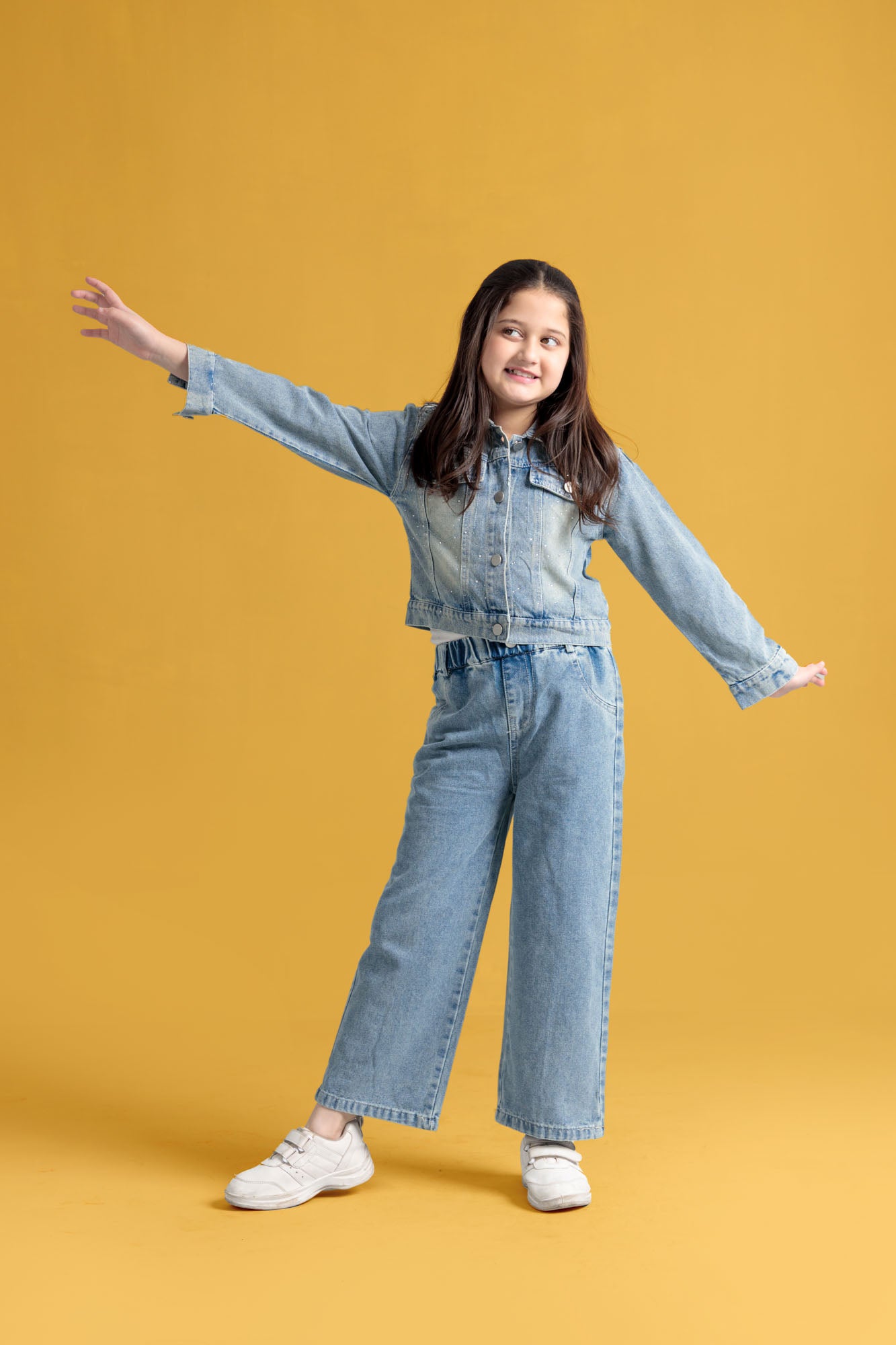 Junior Girls Denim Two-Piece Outfit