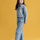 Junior Girls Denim Two-Piece Outfit