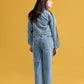 Junior Girls Denim Two-Piece Outfit