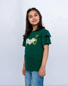 Girls Printed Graphic Tee – Green
