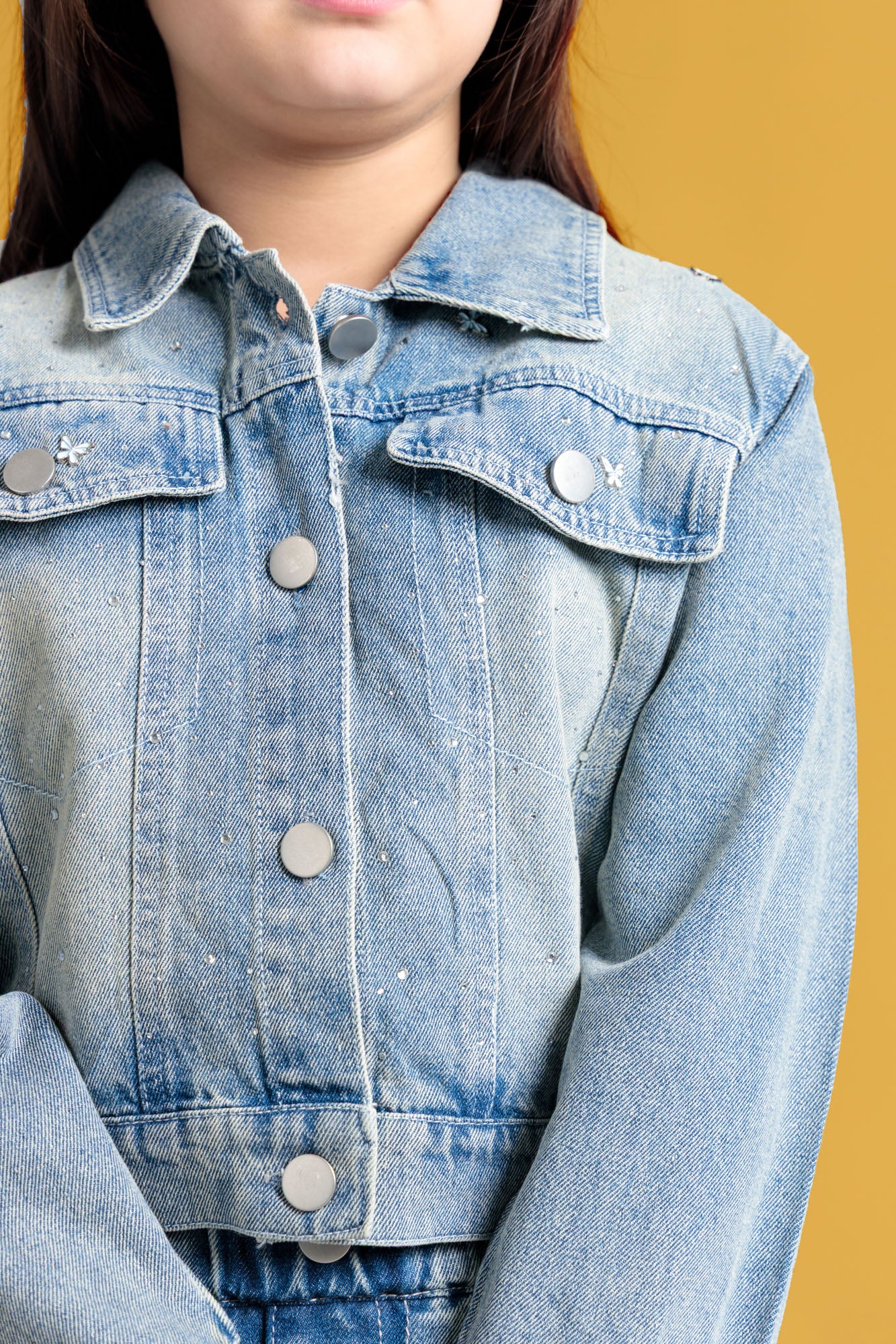 Junior Girls Denim Two-Piece Outfit