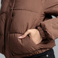 Woman Puffar Parachute Jacket - Coffee Liqueur