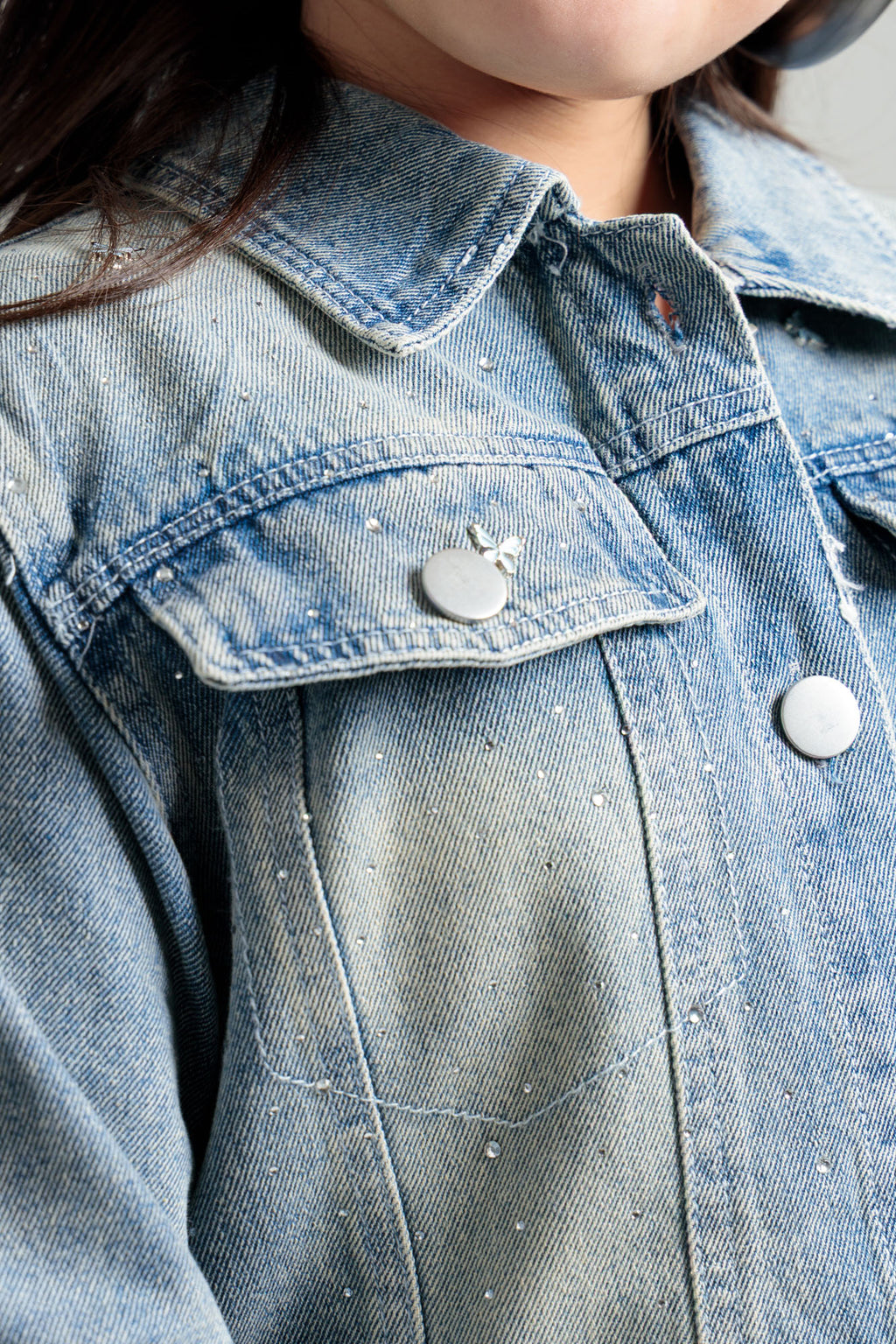 Junior Girls Denim Two-Piece Outfit
