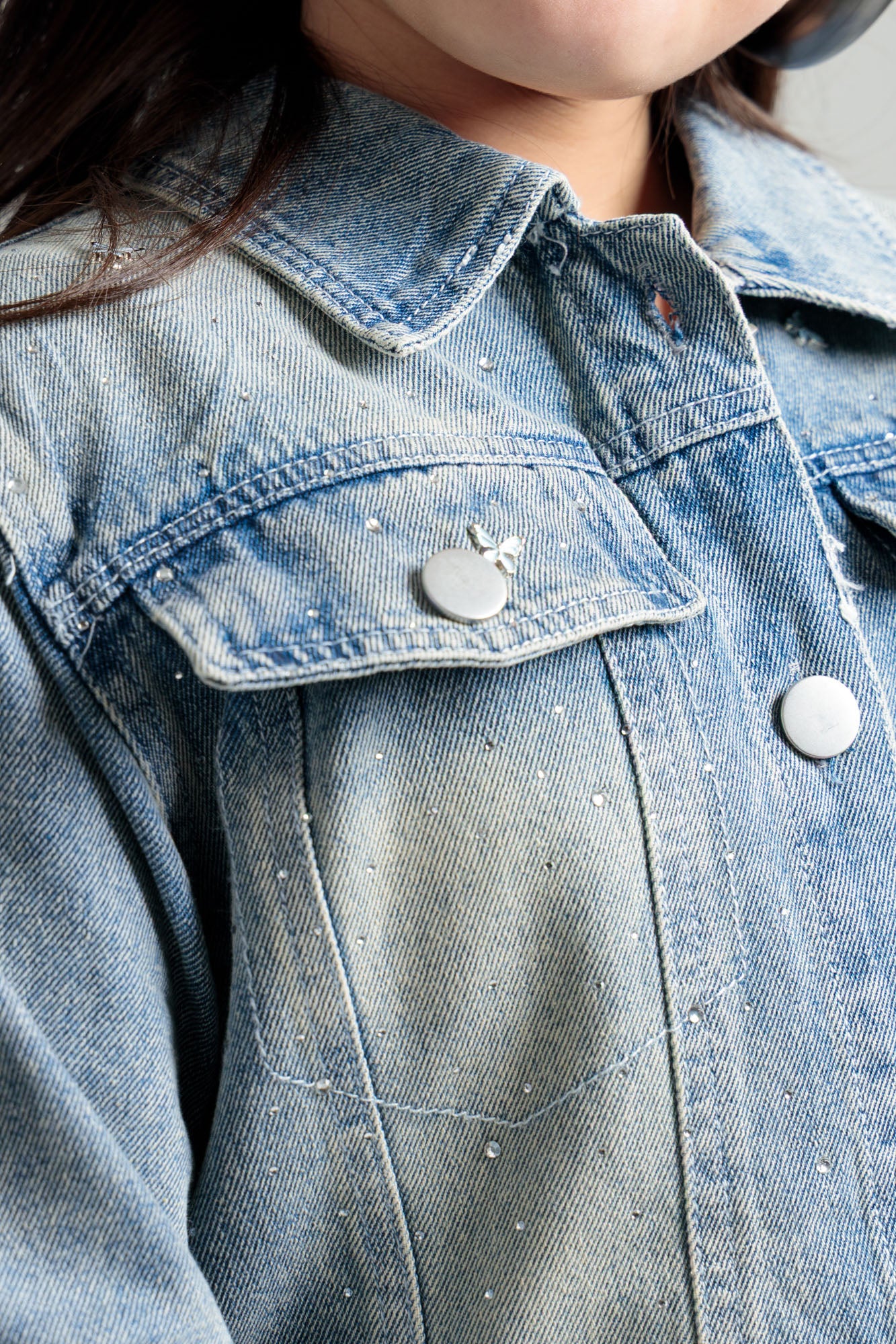 Junior Girls Denim Two-Piece Outfit