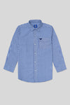 Boys’ Full Sleeves Casual Shirt - Blue & White