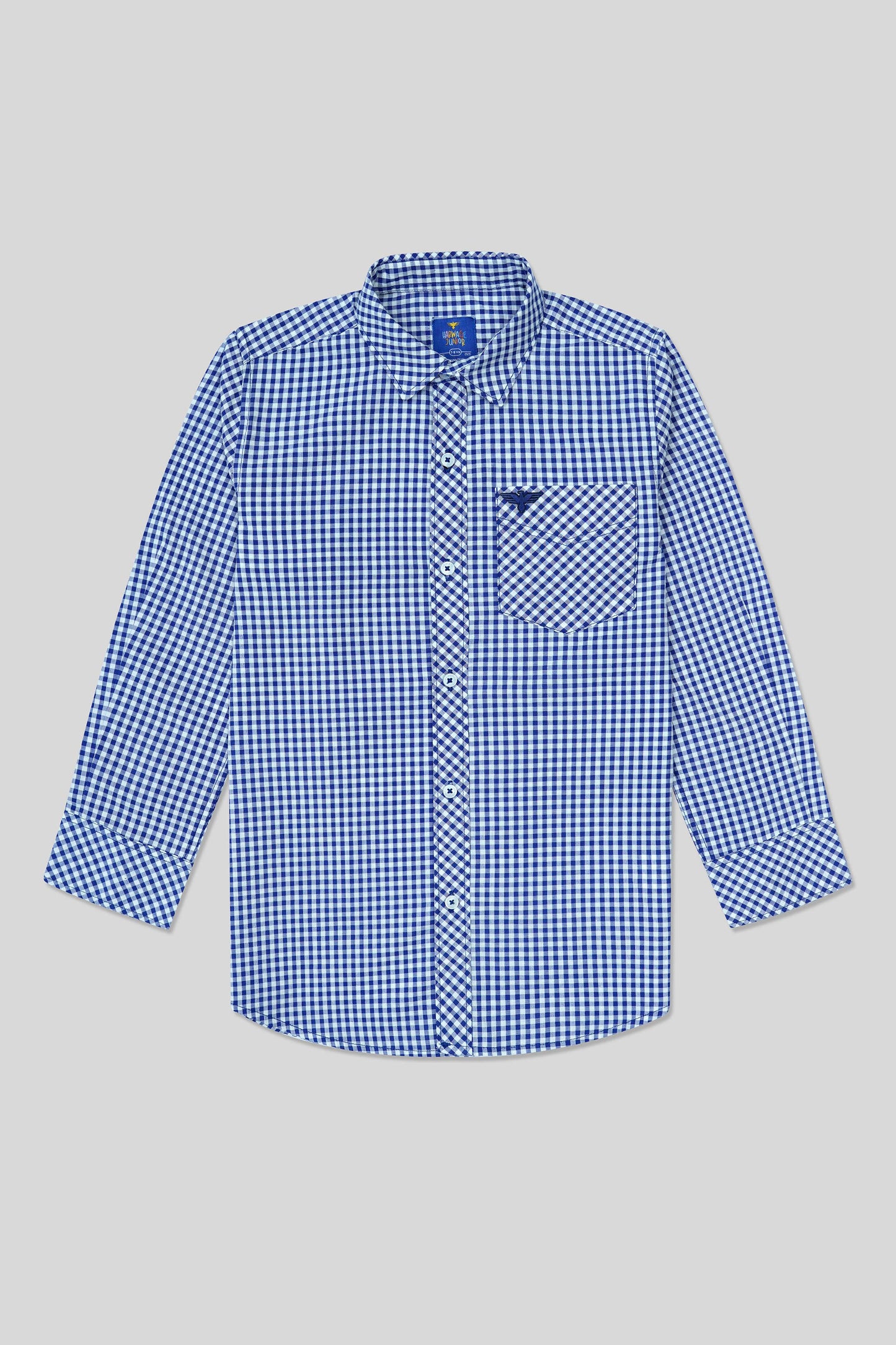 Boys’ Full Sleeves Casual Shirt - Blue & White