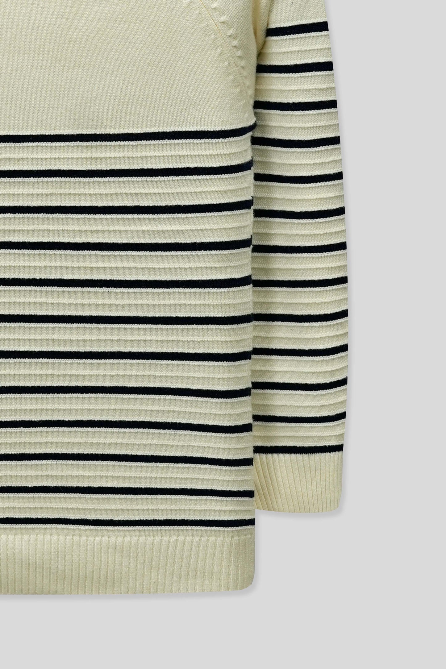 Junior Boys’ R-Neck Wool Cardigan - Cream