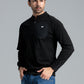 Men Sweat Shirt Fleece - Black