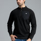 Men Sweat Shirt Fleece - Black