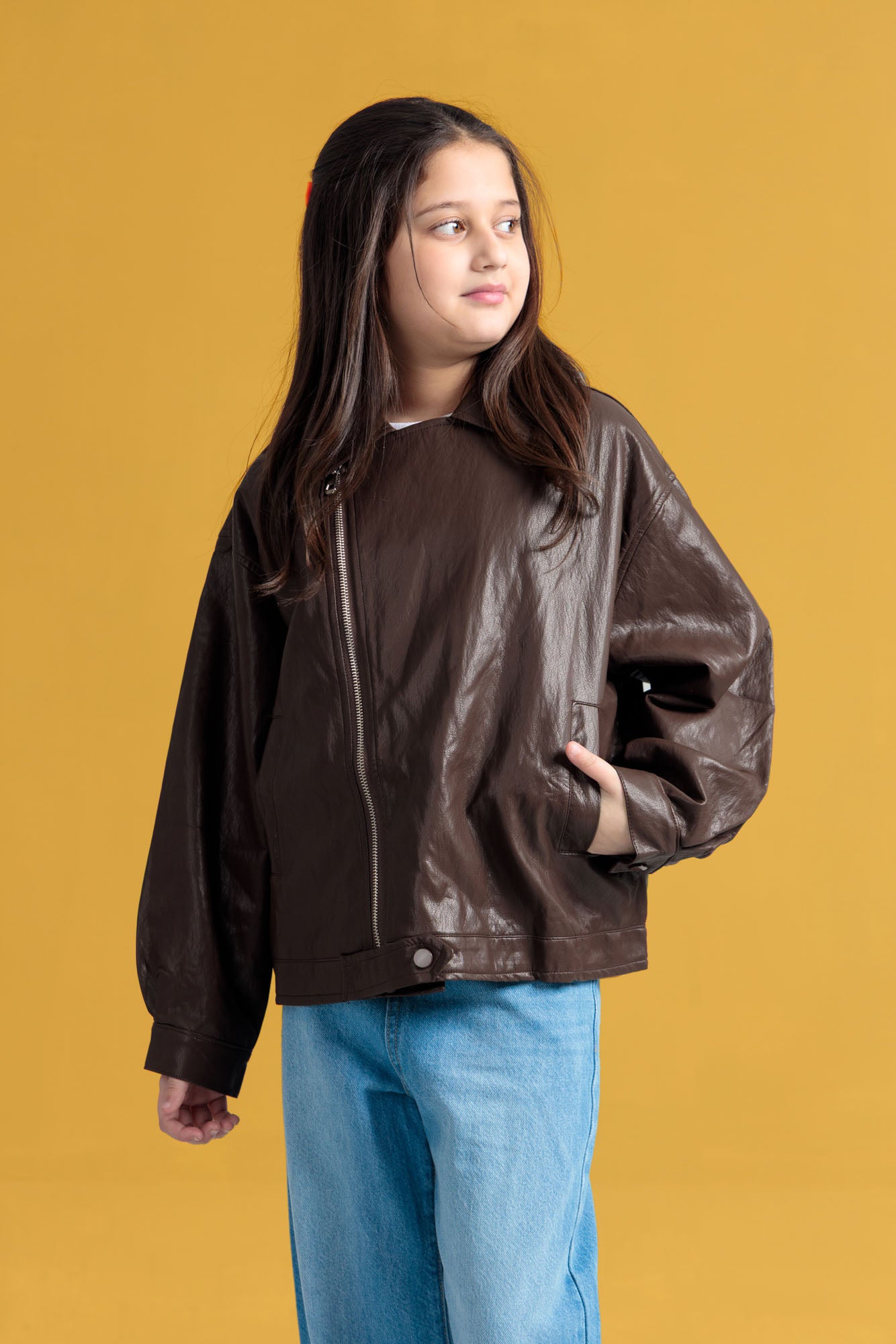 Junior Girls Leather Jacket