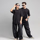Women Boxy Fit Cotton T-Shirt - Jet Black
