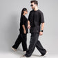 Women Boxy Fit Cotton T-Shirt - Jet Black
