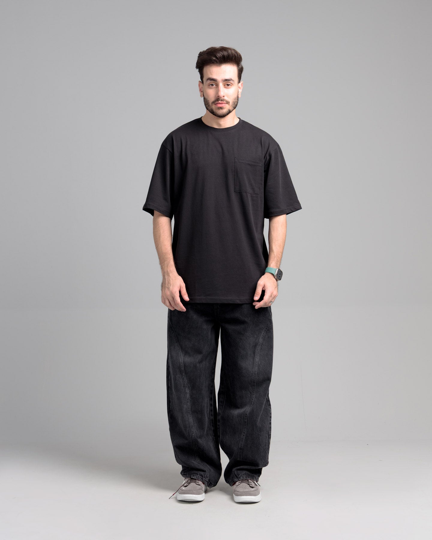 Epicene Boxy Fit Cotton T-Shirt - Jet Black