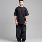 Men Boxy Fit Cotton T-Shirt - Jet Black