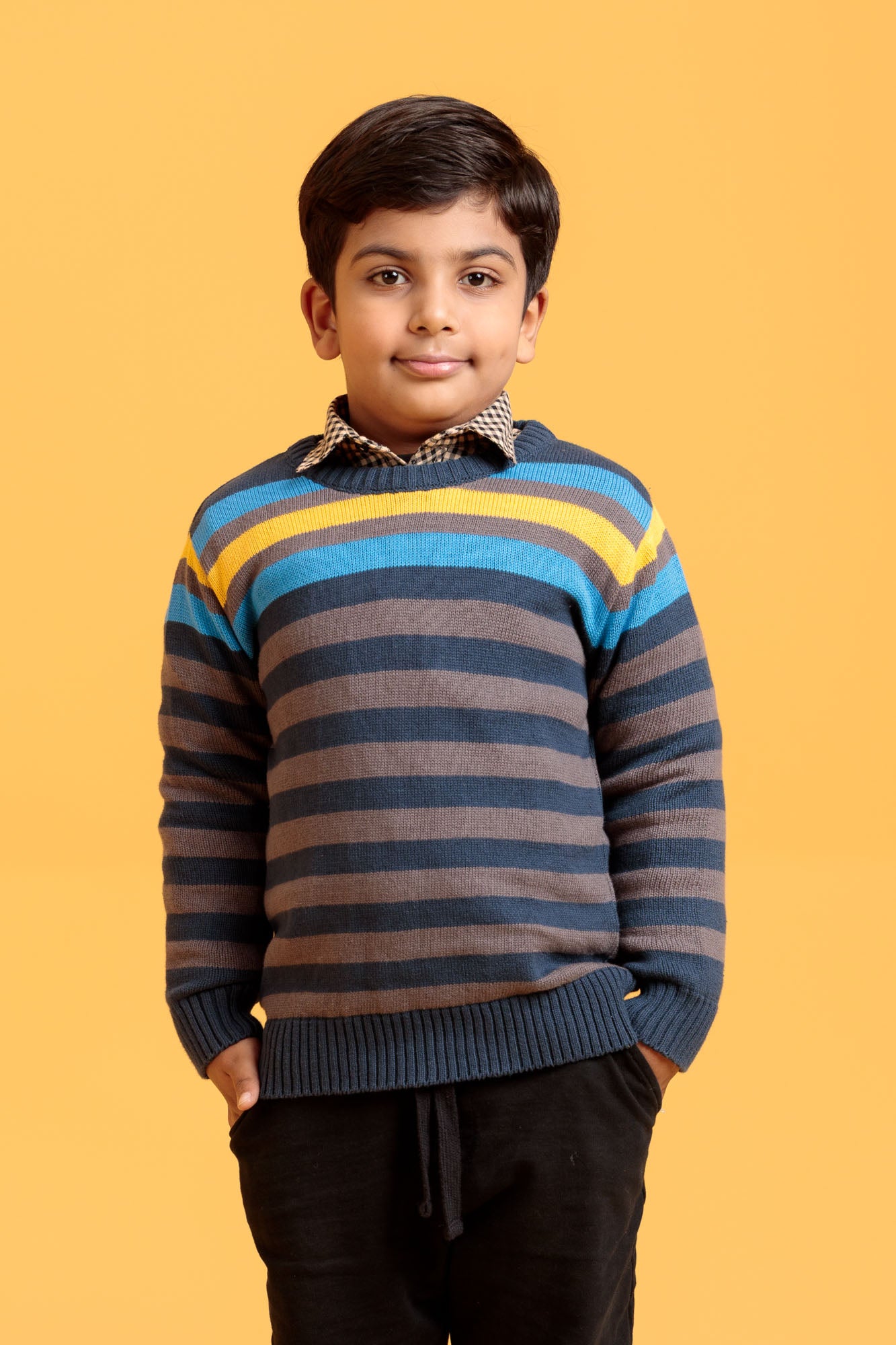 Junior Boys’ Cotton Sweater - Blue