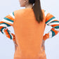 Women Sweatshirt Printed Regular Fit - Orange