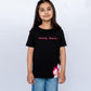 Girls Printed Graphic Tee – Black