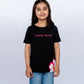 Girls Printed Graphic Tee – Black