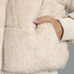 Woman Puffer Parachute Jacket - Pearl white