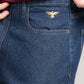 Men Skater Fit Cargo Denim Jeans - Indigo