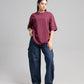 Women Boxy Fit Cotton T-Shirt - Maroon