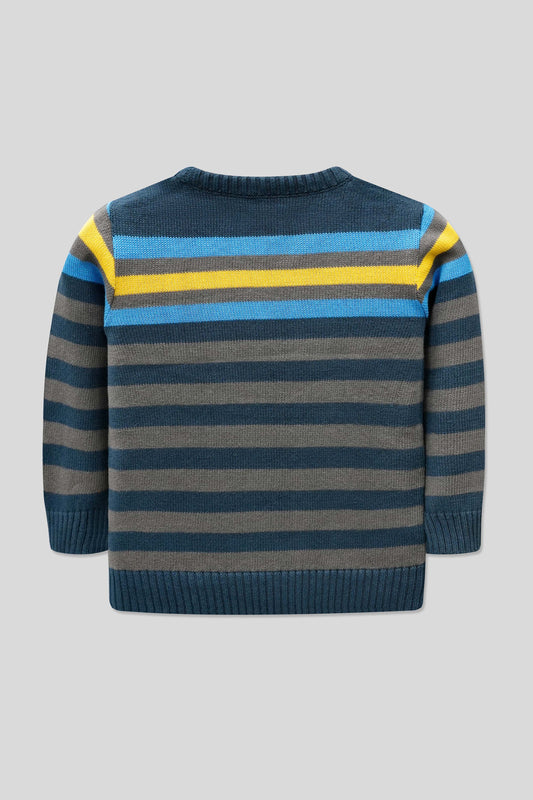 Junior Boys’ Cotton Sweater - Blue
