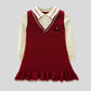 Junior Girls Wool Frock - Red