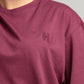 Women Boxy Fit Cotton T-Shirt - Maroon