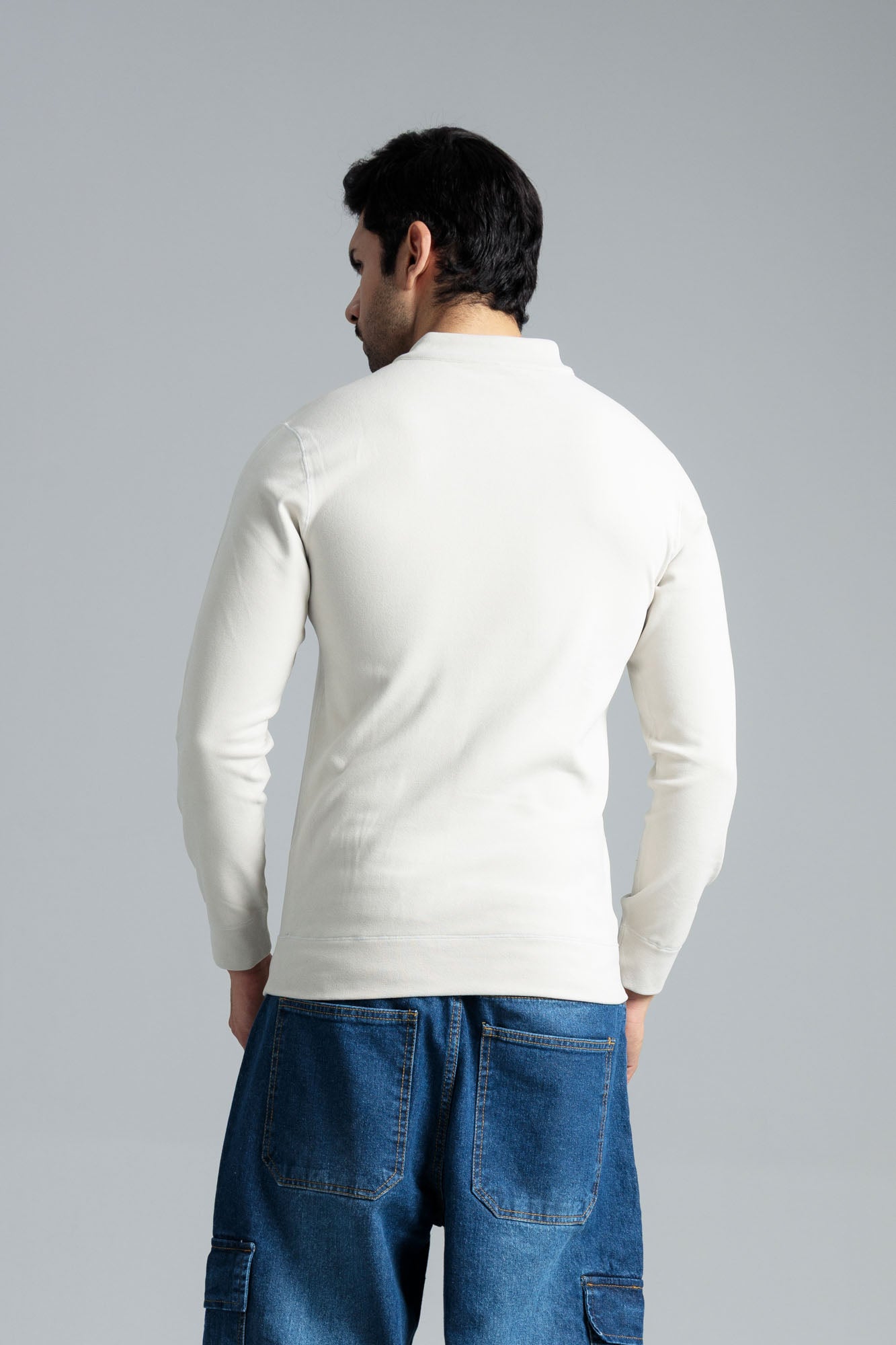 Men’s Fleece Sweatshirt - Off-White