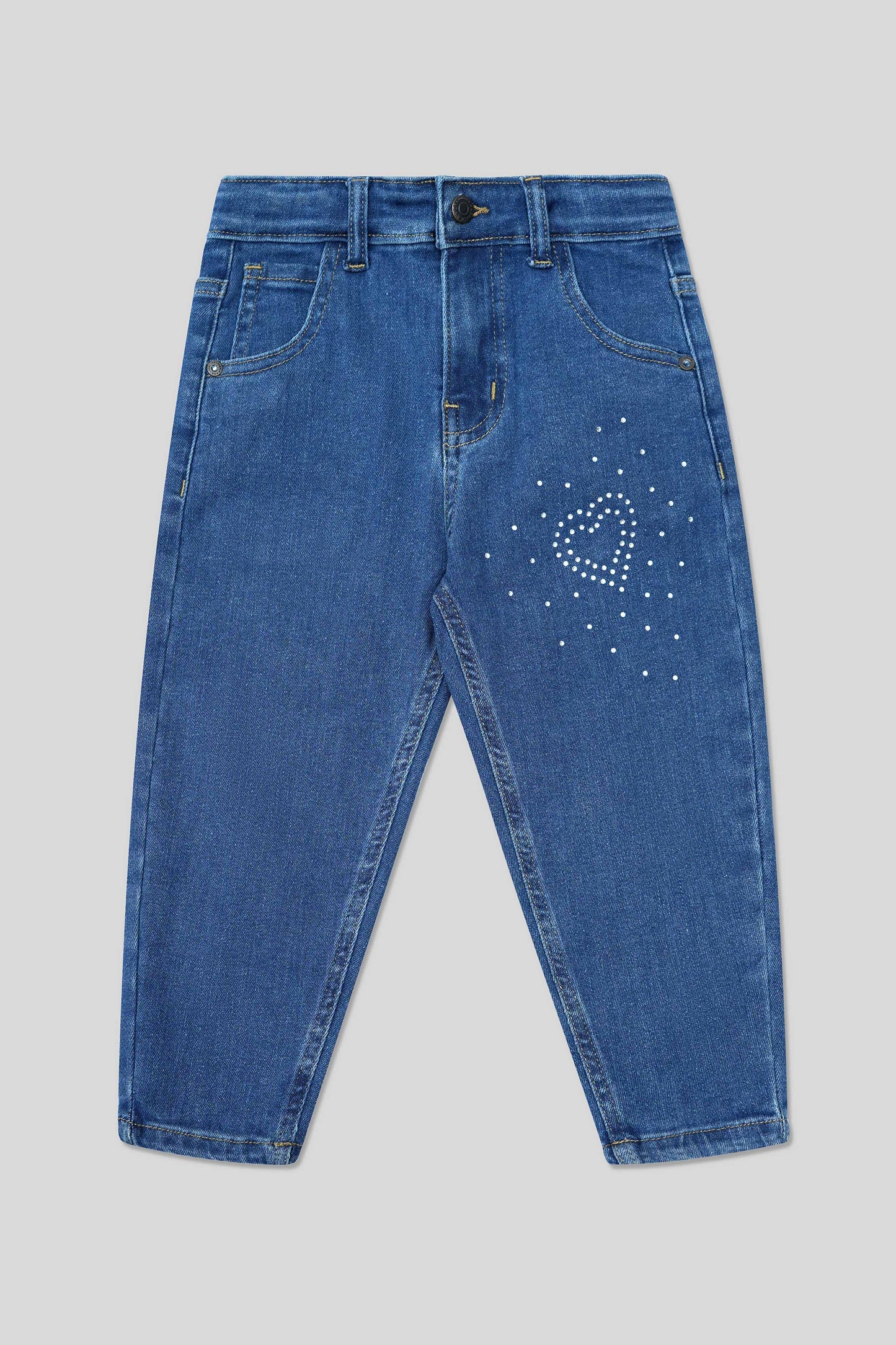 Girls Straight Fit Jeans - Dark Blue