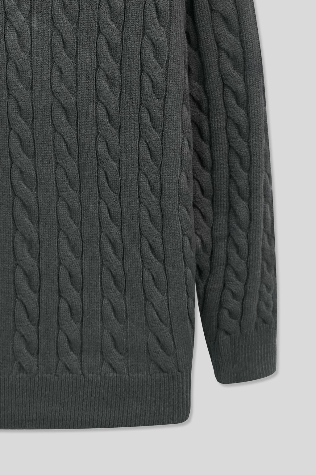 Men’s Mock-Neck Wool Jersey - Black