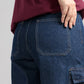 Women Skater Fit Cargo Denim Jeans - Indigo