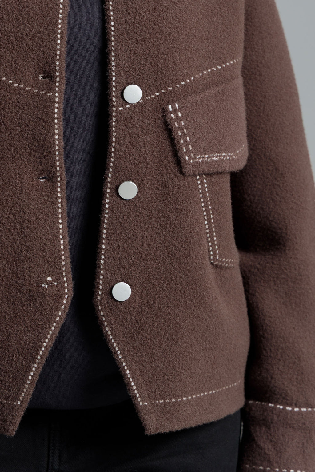 Women’s Oversized Wool Coat - Chocolate Malt