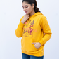 Women Pullover with SLV Panel Hoodie - Mustard