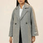 Women Long Wool Coat - Gray
