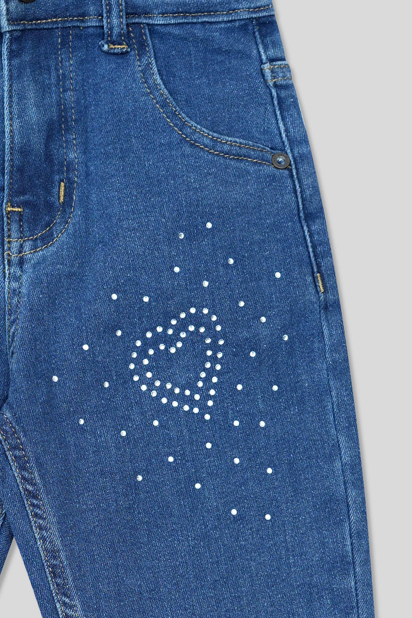 Girls Straight Fit Jeans - Dark Blue